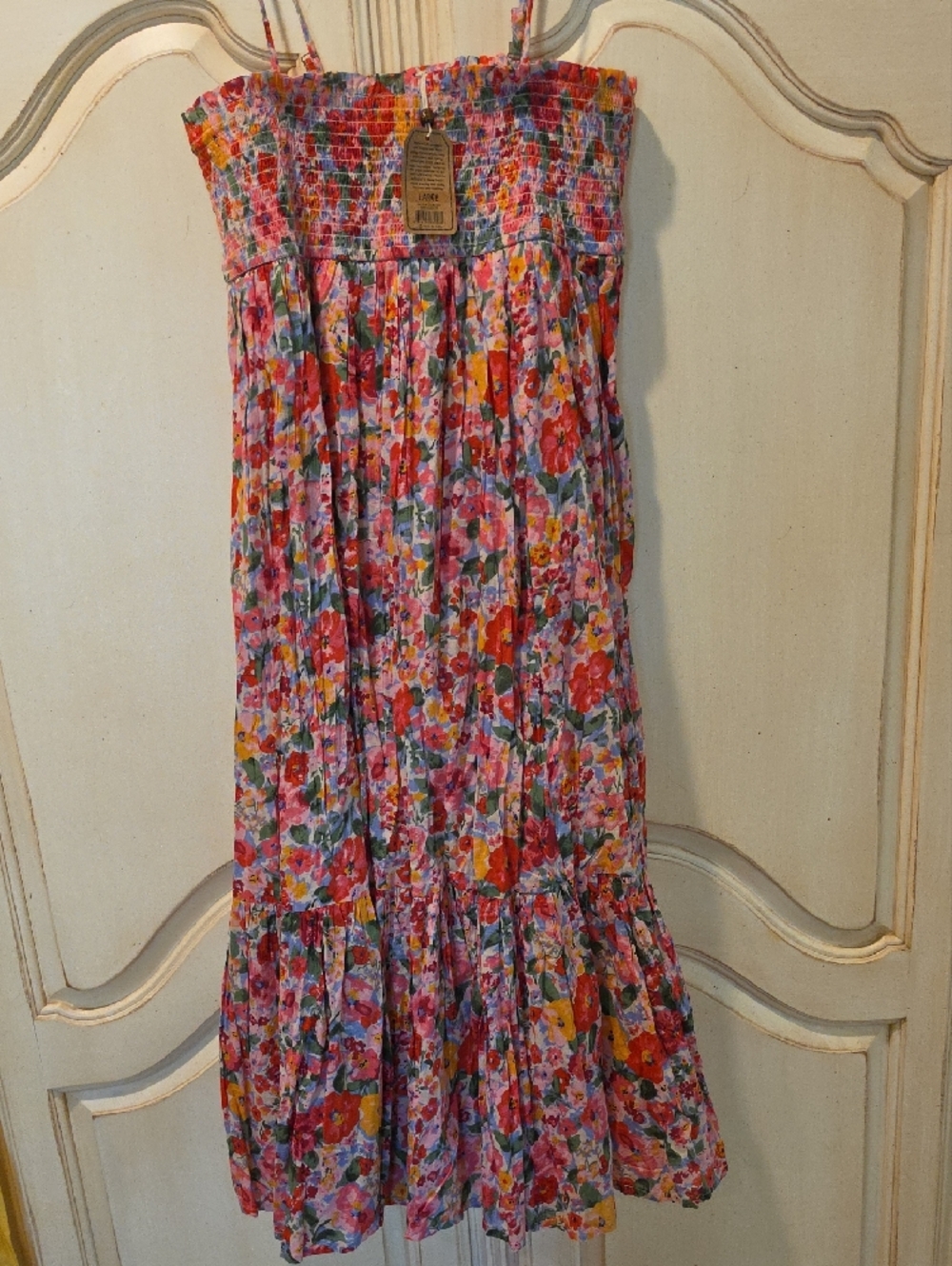 Natural Life Floral Convertible Pink Smocked Maxi Skirt - Women - Picture 2 of 4